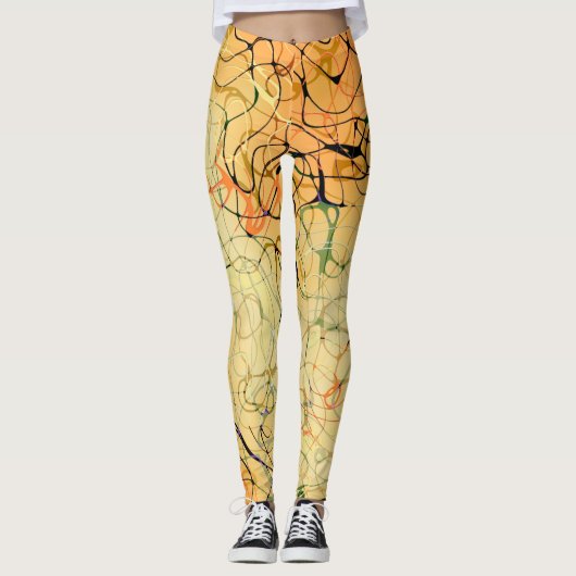 Apricot Swirl Leggings (Vorderseite)