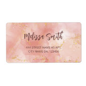 Apricot Tintenfarben Gold Agate Scan QR Code (Vorne)