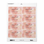 Apricot Tintenfarben Gold Agate Scan QR Code (Vorne)