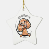 Apricot Toy Miniature Poodle IAAM Keramik Ornament (Links)