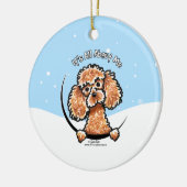 Apricot Toy Poodle alles rund um mich Weihnachten Keramik Ornament (Links)