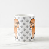 Apricot Toy Poodle Niedlicher Cartoon Dog Kaffeetasse (Mittel)