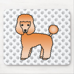Apricot Toy Poodle Niedlicher Cartoon Dog Mousepad