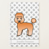 Apricot Toy Poodle Niedlicher Cartoon Dog & Text Planer (Vorderseite)