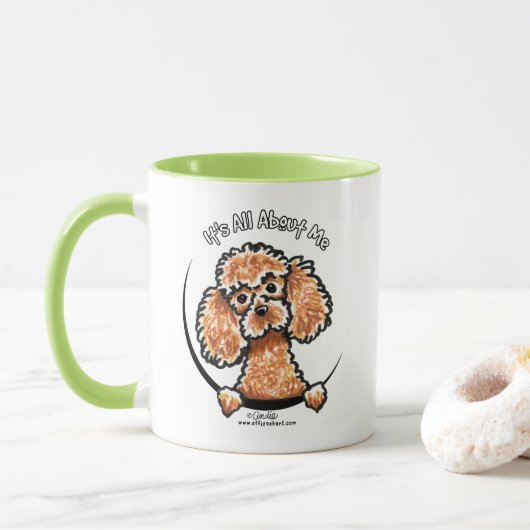 Apricot Toy Poodle Tasse (Mit Donut)