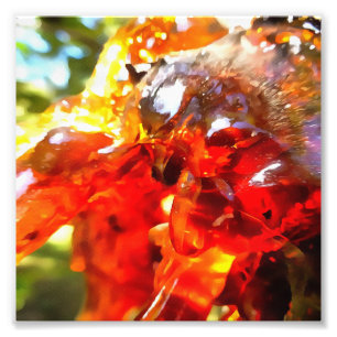 Apricot Tree Leaked Resin Abstrakt Abstrakt Painti Fotodruck