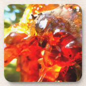 Apricot Tree Leaked Resin Abstrakt Abstrakt Painti Getränkeuntersetzer (Vorderseite)