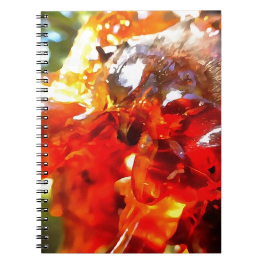 Apricot Tree Leaked Resin Abstrakt Abstrakt Painti Notizblock (Vorderseite)