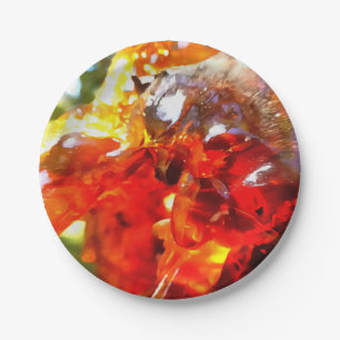 Apricot Tree Leaked Resin Abstrakt Abstrakt Painti Pappteller