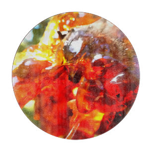 Apricot Tree Leaked Resin Abstrakt Abstrakt Painti Schneidebrett