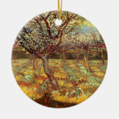 Apricot Trees in Blossom von Vincent van Gogh Keramik Ornament (Vorne)
