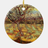 Apricot Trees in Blossom von Vincent van Gogh Keramik Ornament (Hinten)