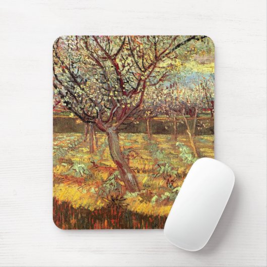 Apricot Trees in Blossom von Vincent van Gogh Mousepad (Mit Mouse)
