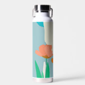 Apricot Tulips Künstlerische Moderne Farbblöcke Fr Trinkflasche (Vorne)