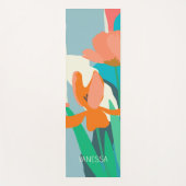 Apricot Tulips Künstlerische moderne Farbblöcke na Yogamatte (Vorderseite)