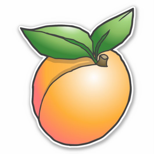 Apricot Vinyl Custom Cut Sticker (Vorderseite)