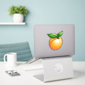 Apricot Vinyl Custom Cut Sticker (Laptop auf Schreibtisch)