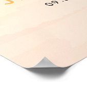 Apricot Watercolor Begrüßungszeichen Poster (Ecke)