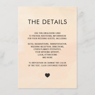 Apricot Watercolor Einladungskarte