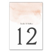 Apricot Watercolor Wash | Tischnummer (Rückseite)