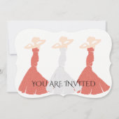 Apricot Wedding Be My Bridesmaid Brautparty Einladung (Vorderseite)