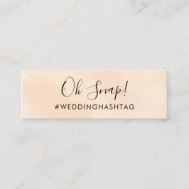 Apricot Wedding Hashtag Mini Enclosure Card, Tags
