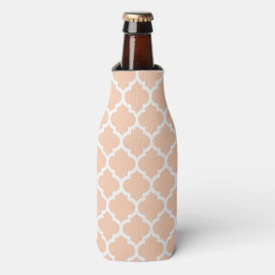 Apricot weißes marokkanisches Quatrefolienmuster # Flaschenkühler