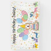 Apricot White Cockapoo Cavapoo Dog Birthday Party Banner (Vertikal)