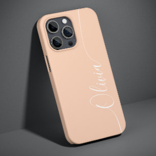 Apricot White Elegant Calligraphy Script Name Case-Mate iPhone 14 Hülle