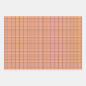 Apricot White Plaid Classic Pattern Geschenkpapier Set (Vorderseite)