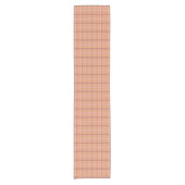 Apricot White Plaid Classic Pattern Table Runner Kurzer Tischläufer (Vorderseite)