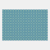 Apricot Yellow Aquamarines geometrisches Muster Geschenkpapier Set (Vorderseite 3)