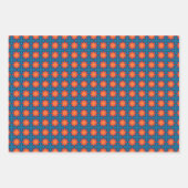 Apricot Yellow Aquamarines geometrisches Muster Geschenkpapier Set (Vorderseite)