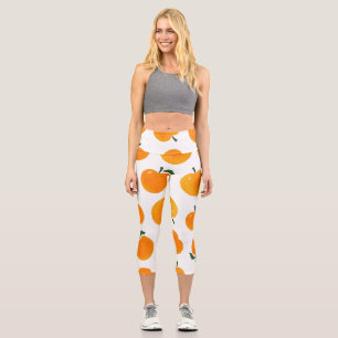 Apricots Aquarell Weißer Hintergrund Vintag Capri Leggings