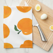 Apricots Aquarell Weißer Hintergrund Vintag Geschirrtuch (Viertel Falte)