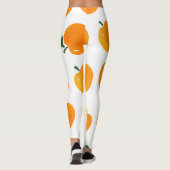 Apricots Aquarell Weißer Hintergrund Vintag Leggings (Rückseite)