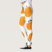 Apricots Aquarell Weißer Hintergrund Vintag Leggings (Links)