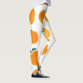 Apricots Aquarell Weißer Hintergrund Vintag Leggings (Rechts)