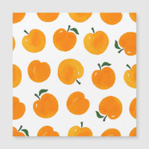 Apricots Aquarell Weißer Hintergrund Vintag Magnetkarte