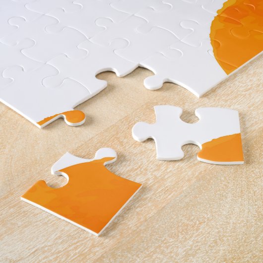 Apricots Aquarell Weißer Hintergrund Vintag Puzzle (Seite)