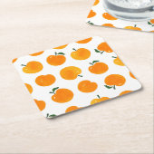 Apricots Aquarell Weißer Hintergrund Vintag Rechteckiger Pappuntersetzer (angewinkelt)