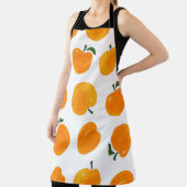 Apricots Aquarell Weißer Hintergrund Vintag Schürze (InSitu)