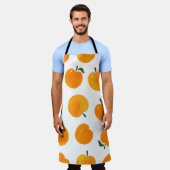 Apricots Aquarell Weißer Hintergrund Vintag Schürze (Getragen)