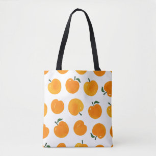 Apricots Aquarell Weißer Hintergrund Vintag Tasche