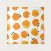 Apricots Aquarell Weißer Hintergrund Vintag Wandteppich (Vorderseite (Horizontal))