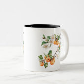 Apricots Mug: Rustic Fruit Kitchen Decor Zweifarbige Tasse (VorderseiteRechts)