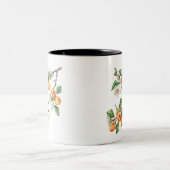 Apricots Mug: Rustic Fruit Kitchen Decor Zweifarbige Tasse (Mittel)
