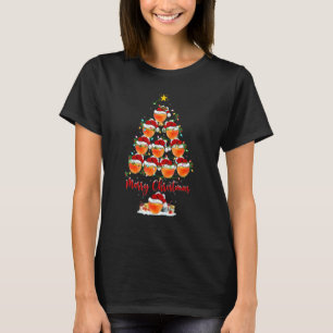 Apricots Weihnachts-Lights Aprikosen Weihnachtsbau T-Shirt