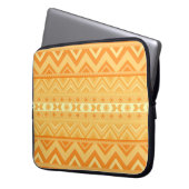 Aprikose - aztekische Laptop-Hülse Laptopschutzhülle (Vorderseite Links)