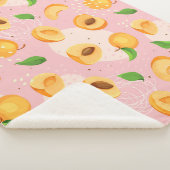 Aprikose, Blätter, nahtlose Vintage Textur. Sherpadecke (3/4)